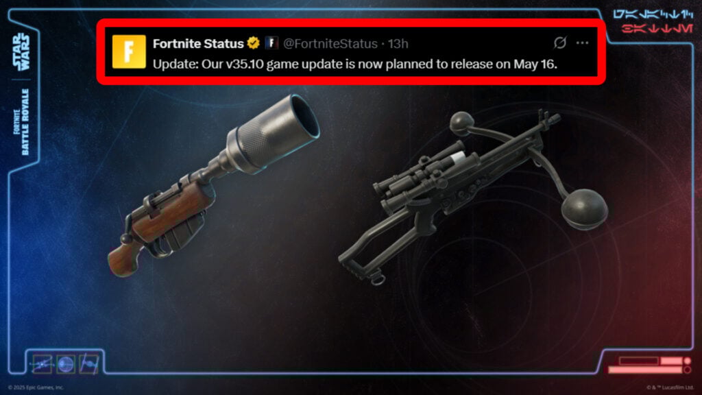 Fortnite May 15 update delayed: Here’s when it will drop