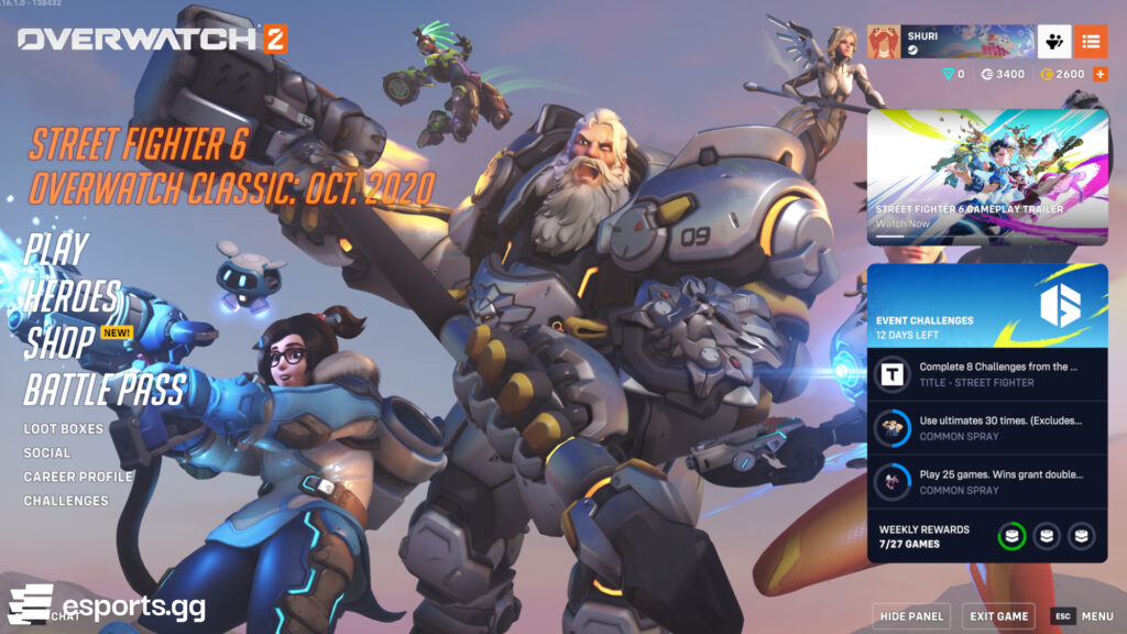 Overwatch 2 main menu background
