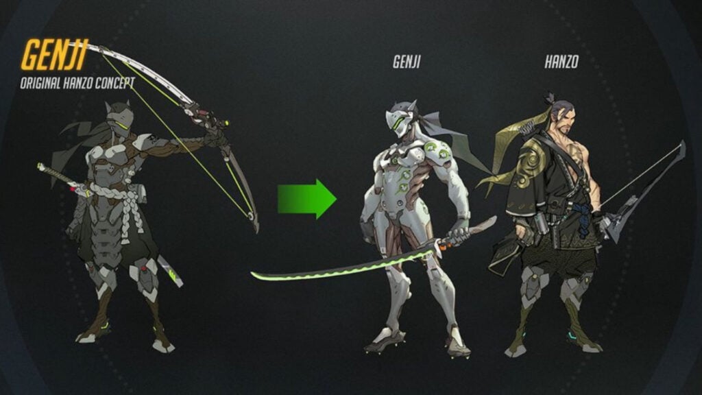 Genji and Hanzo used to be one character