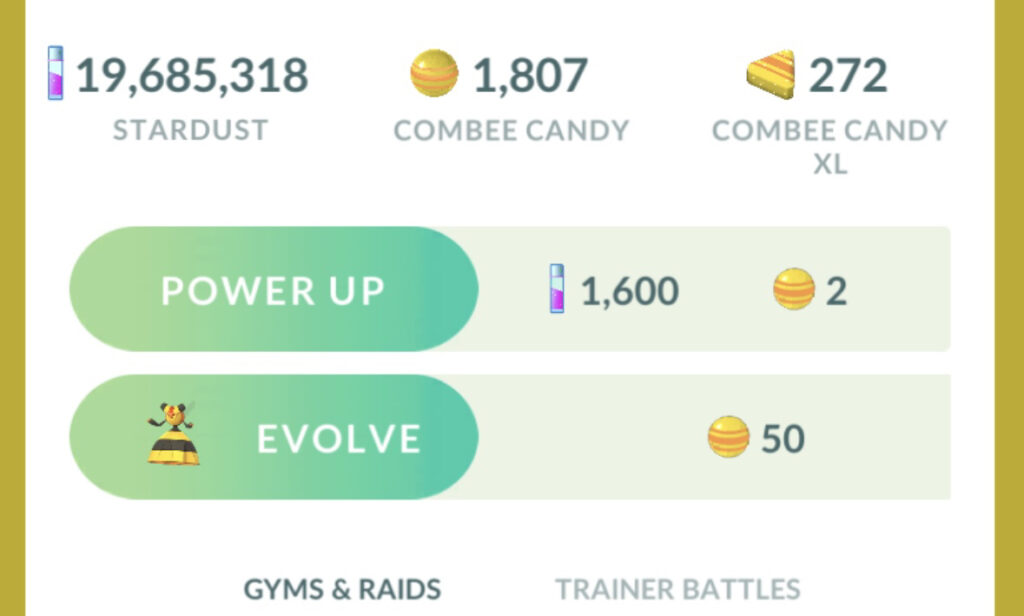 Evolve Combee Pokémon GO