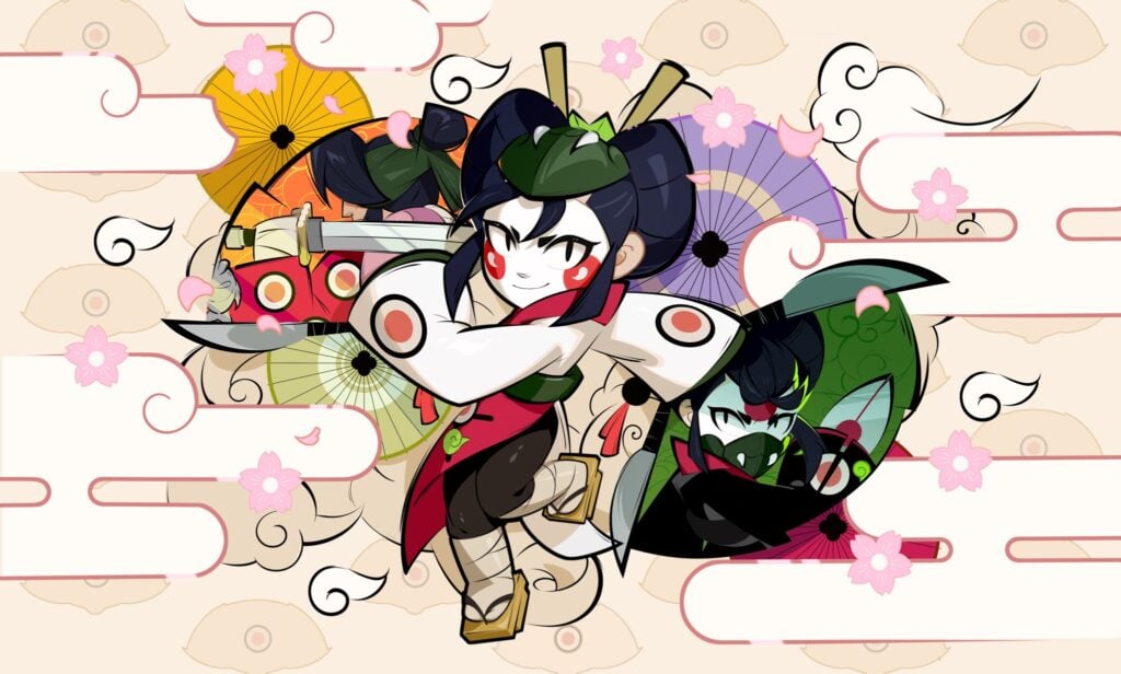 It’s an art illustration of the Ultra Legendary Brawler: Kaze in Brawl Stars. The image copies the traditional Japanese style.