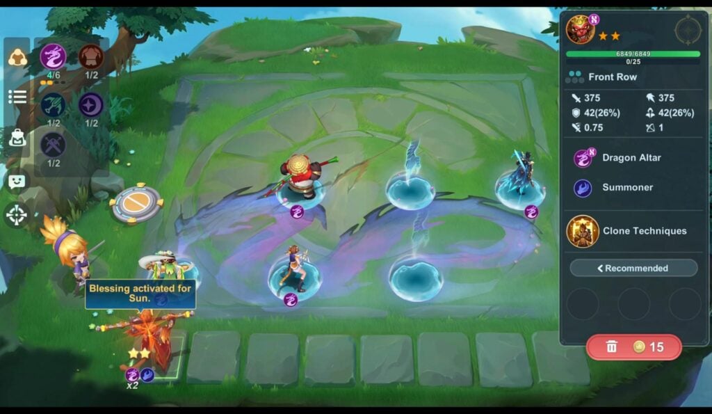 New Blessing mechanic in MCGG (Image via MOONTON Games)