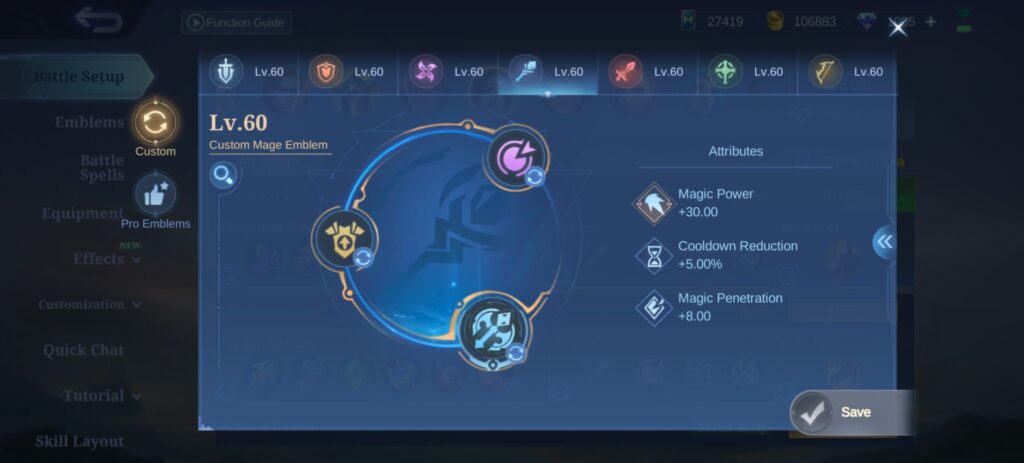 MLBB Pharsa Emblem Set