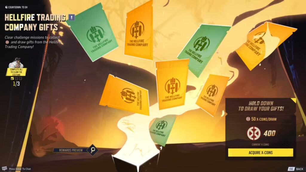 Get X-Coins by completing missions to unlock other rewards 