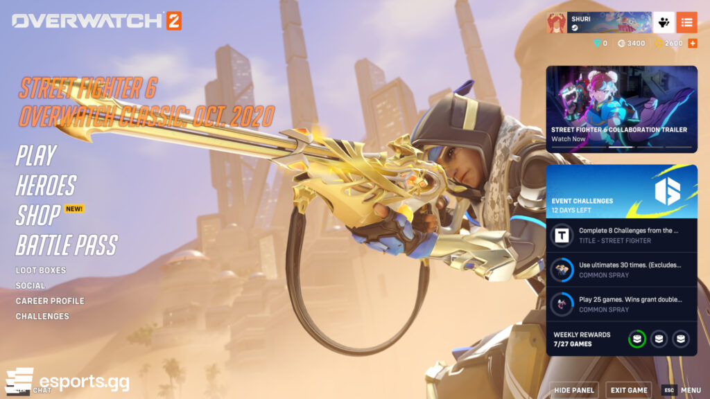 Overwatch 2 main menu background