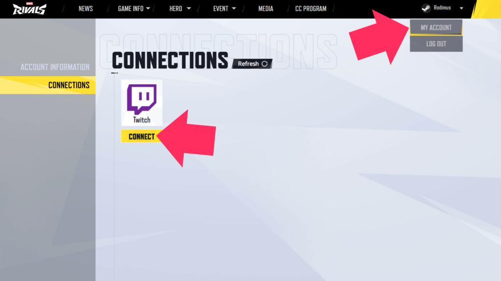 Unlock Marvel Rivals Twitch Drops by connecting your accounts 