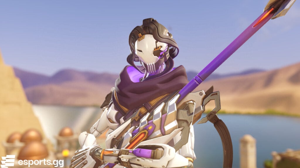 Ana in her mythic A-7000 Wargod skin in Overwatch 2 