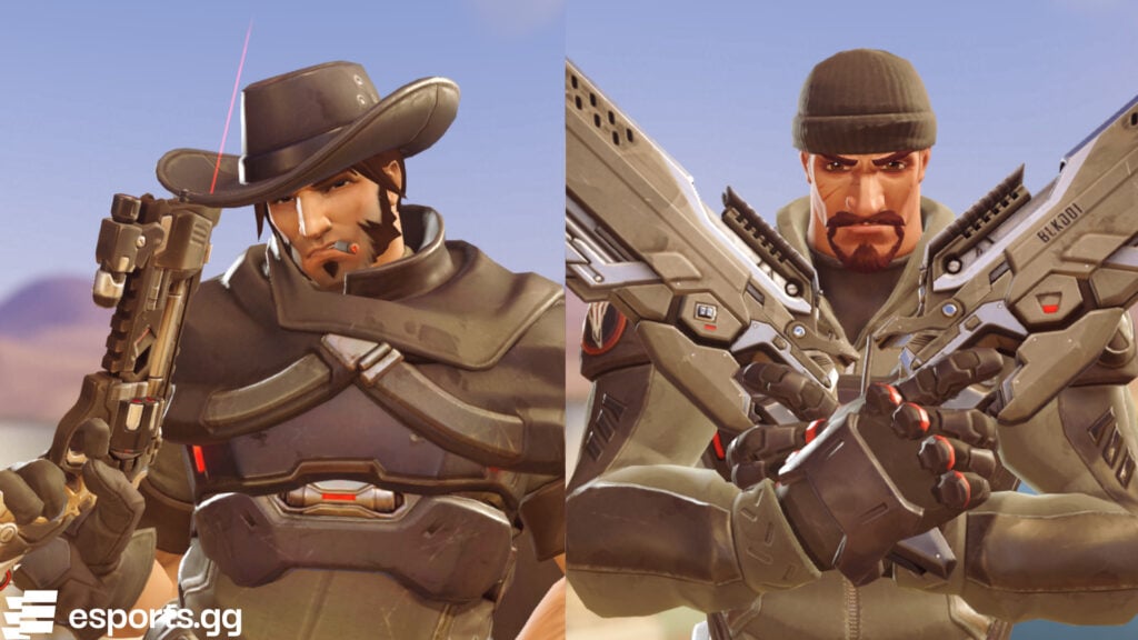 Cassidy and Reaper in their Blackwatch skins in Overwatch 2 