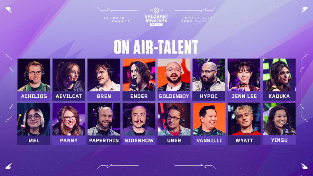 Masters Toronto On-Air talent