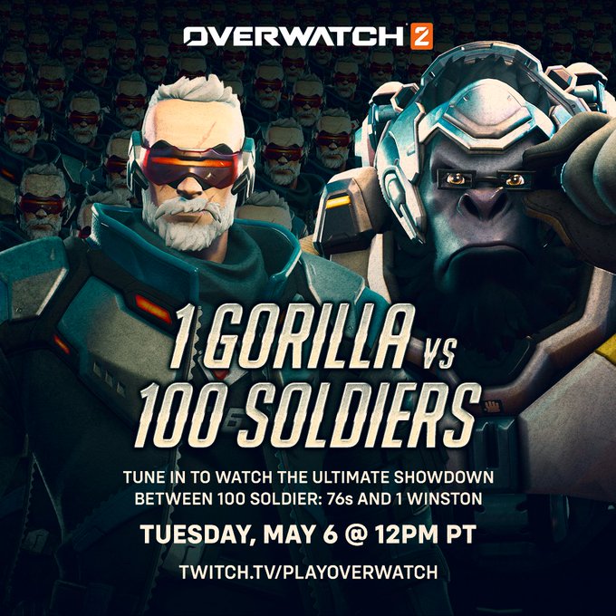 One gorilla against 100 soldiers in Overwatch 2
