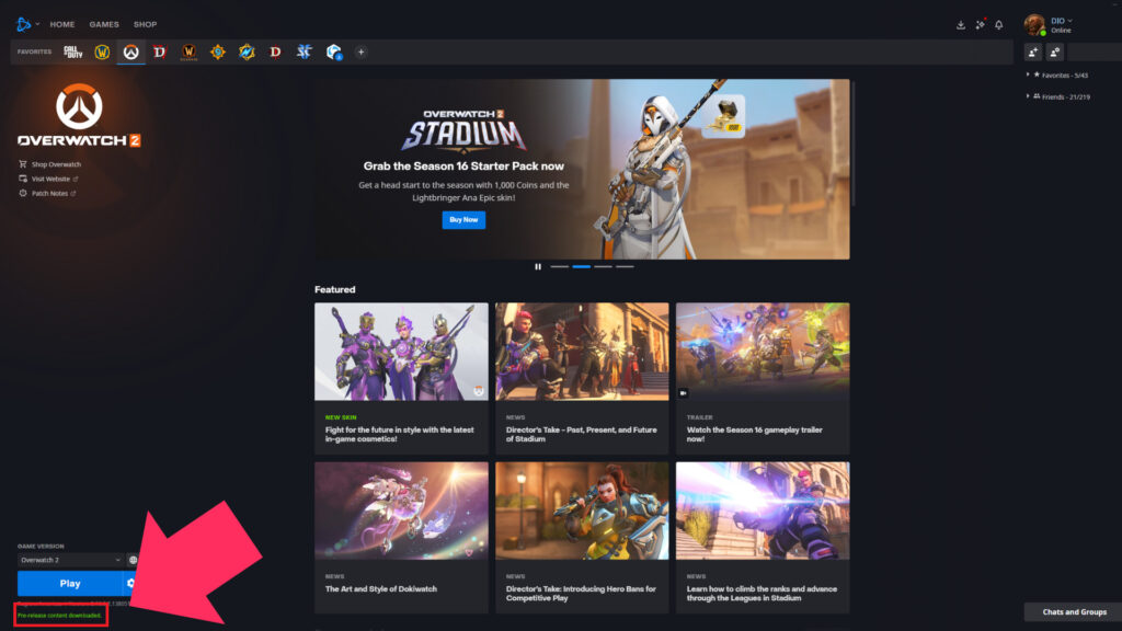 Overwatch 2 Season 16 mid-season download confirmation 