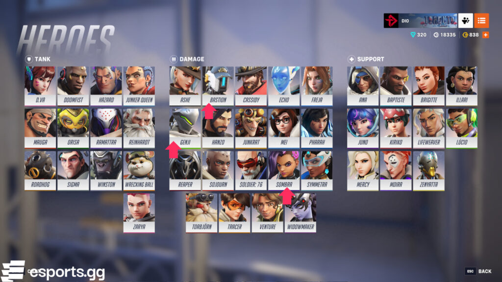 This update includes Hanzo, Reaper, and Widowmaker buffs 
