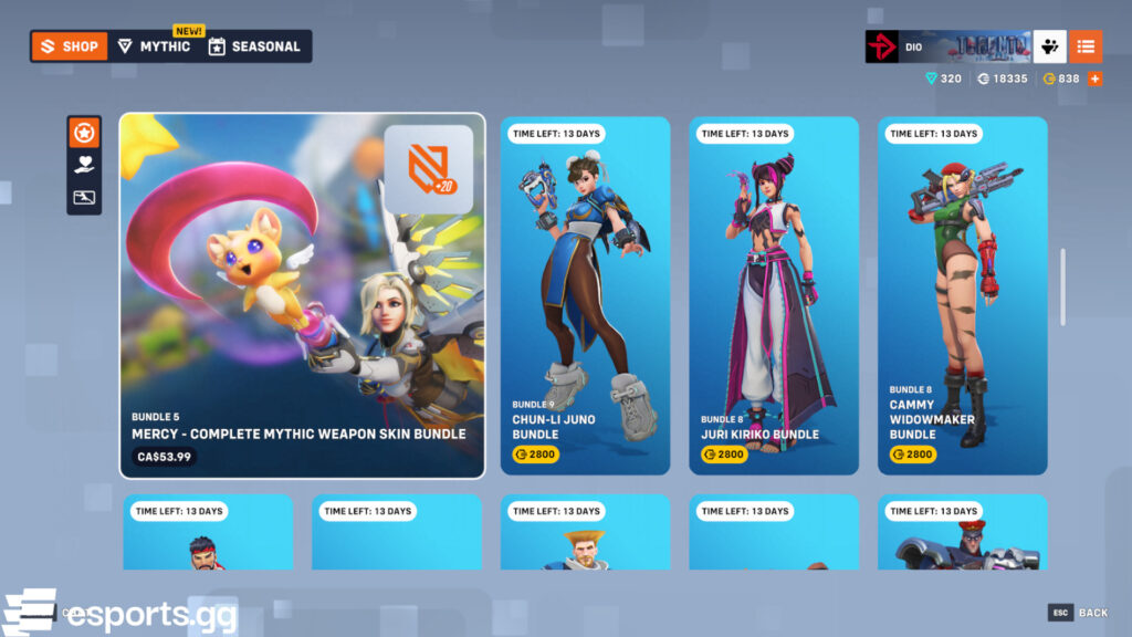 Overwatch 2 Street Fighter 6 skins