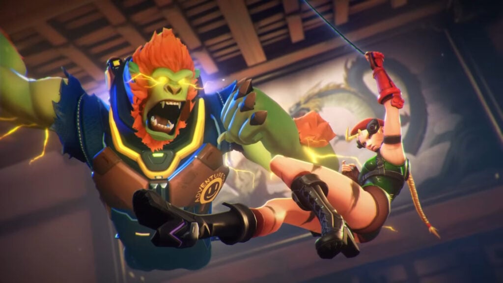 Winston as Blanka and Widowmaker as Cammy in the new Overwatch 2 Streetfighter 6 trailer 