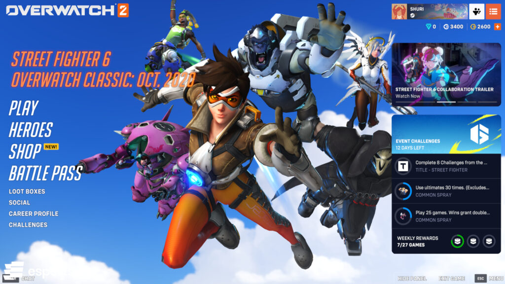 Overwatch 2 main menu background