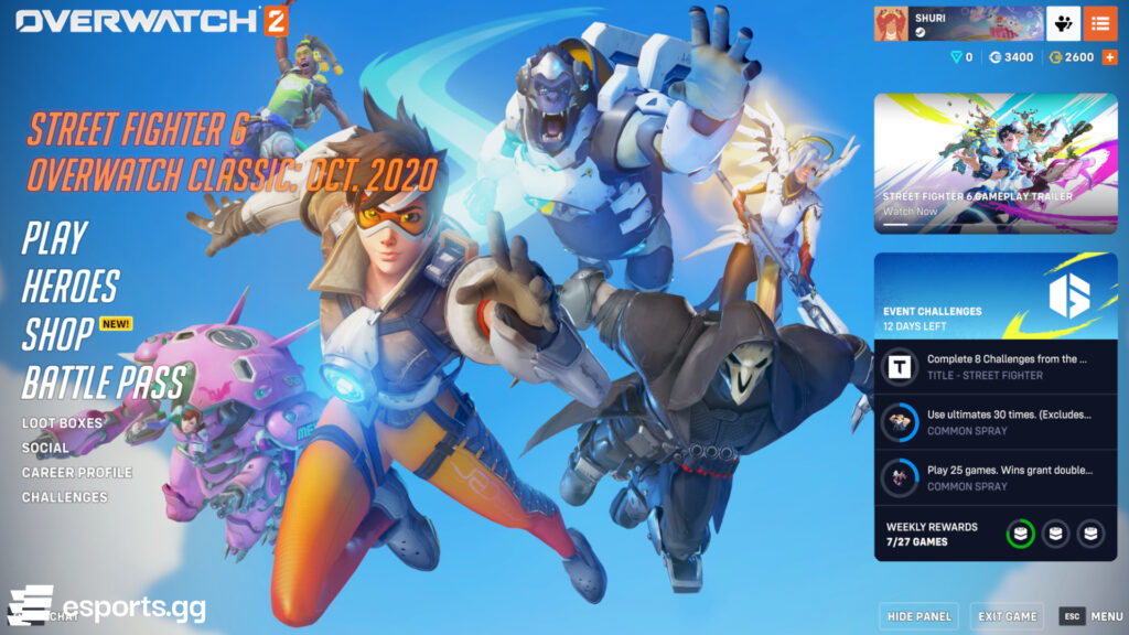 Overwatch 2 main menu background