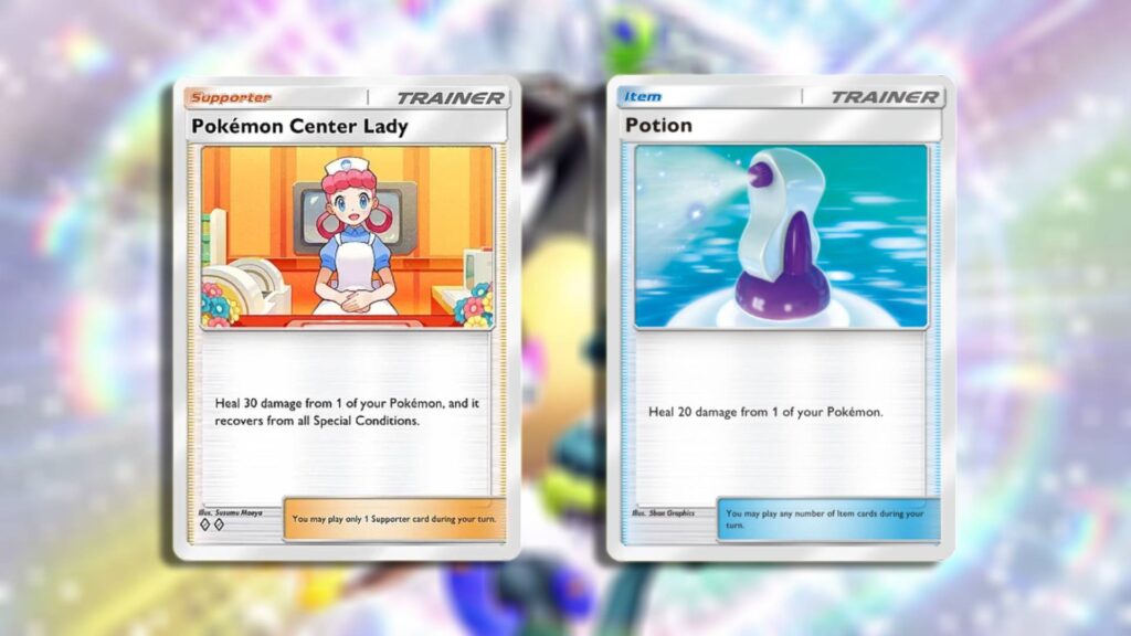 Pokémon Center Lady and Potion