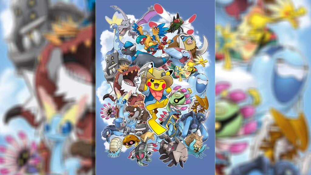 Pokémon Fossil Museum artwork by Hitoshi Ariga