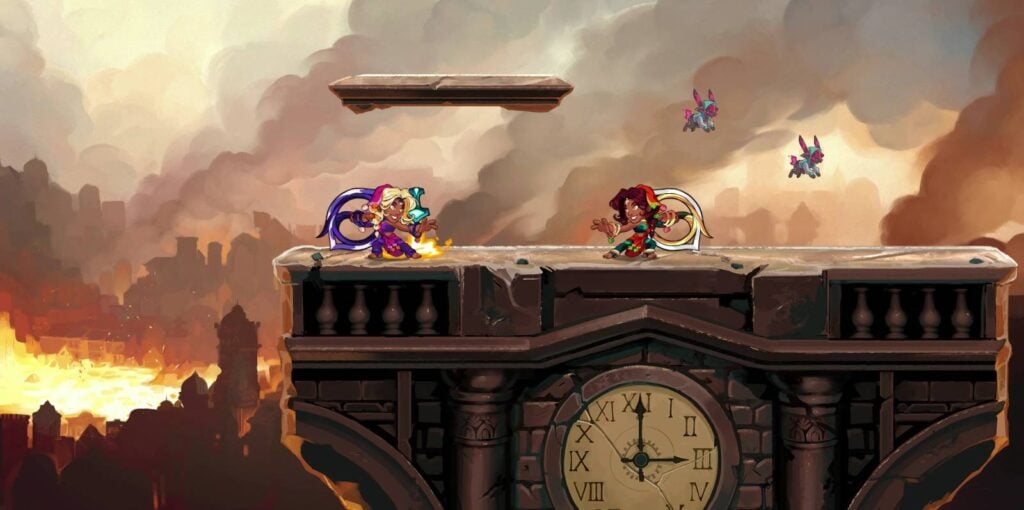 The image is a Brawlhalla screenshot. It features the character Priya with the weapon Chakram. This is an illustration for the guide on how to play Priya in Brawlhalla.