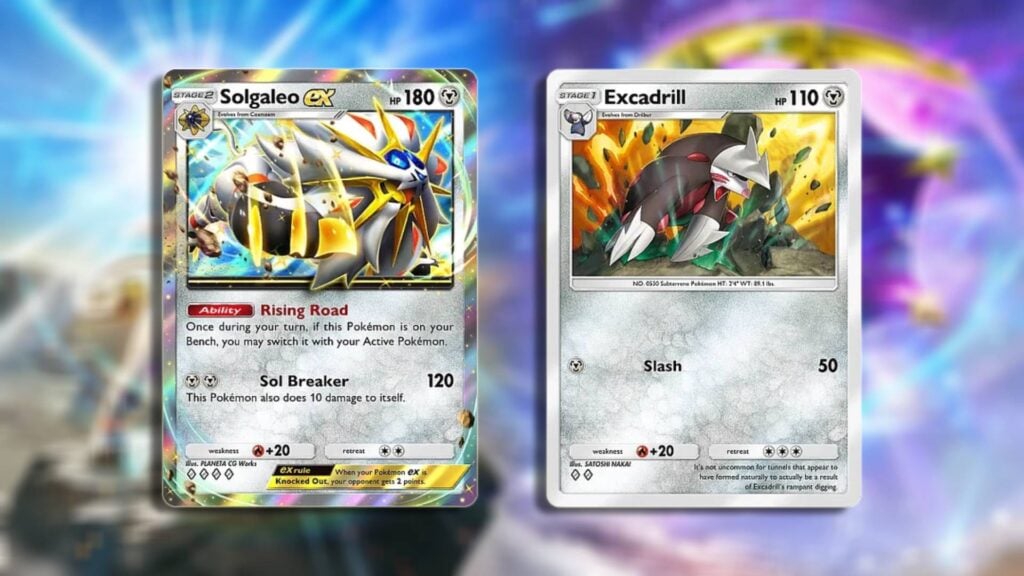 The main cards for the Solgaleo ex deck in Pokémon TCG Pocket