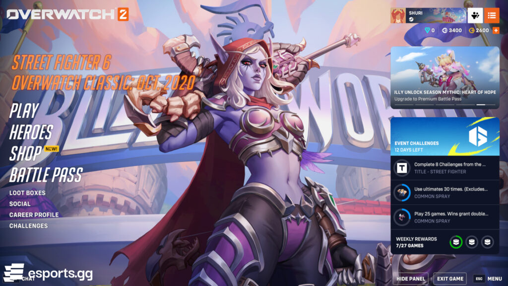 Overwatch 2 main menu background