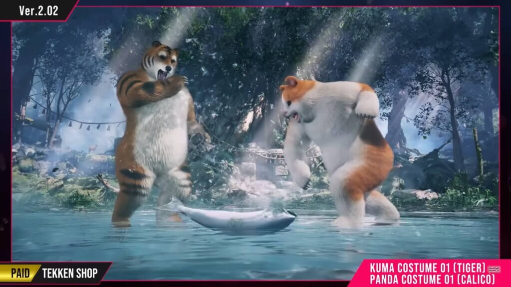 It’s the TEKKEN 8 costumes Kuma Tiger and Panda Calico.