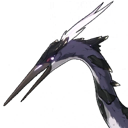 Creatures from the game Wuthering Waves that drops Ascension materials for the character Lupa: The image features Violet Feathered Heron