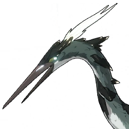 Creatures from the game Wuthering Waves that drops Ascension materials for the character Lupa: The image features Cyan Feathered Heron