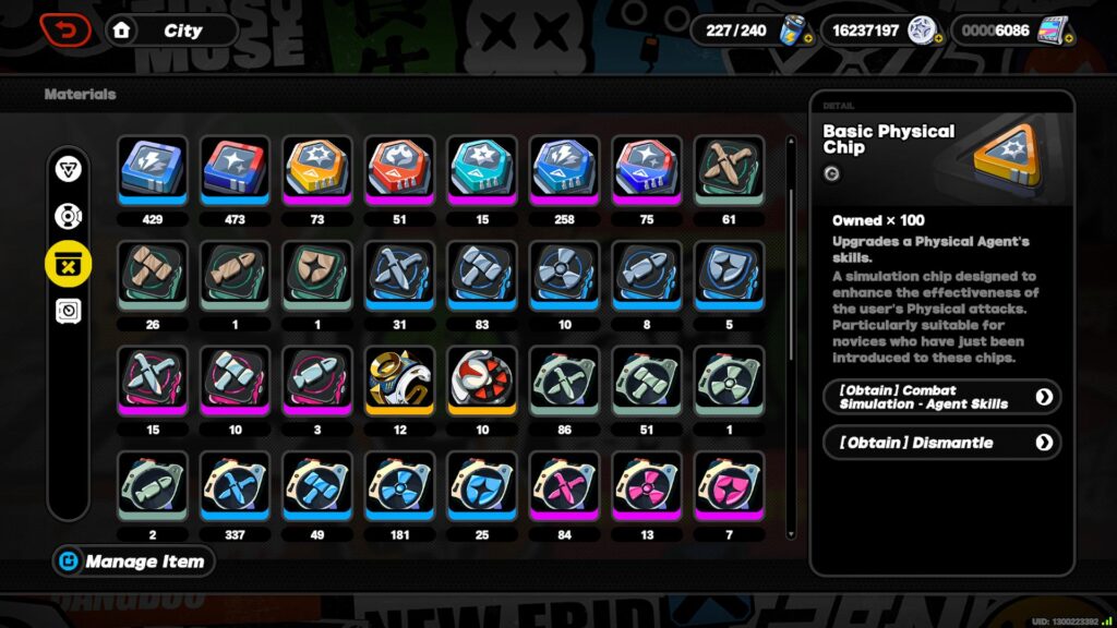 Materials in Zenless Zone Zero (Screenshot via esports.gg)