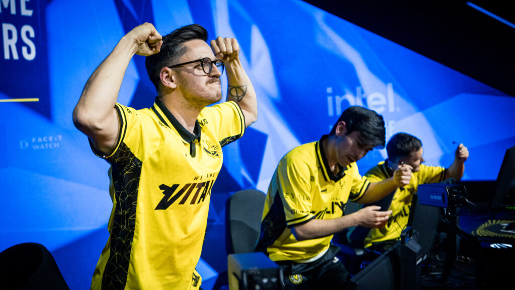 Vitality captain apEx flexes his muscles as Vitality claim the win at IEM Dallas 2025.