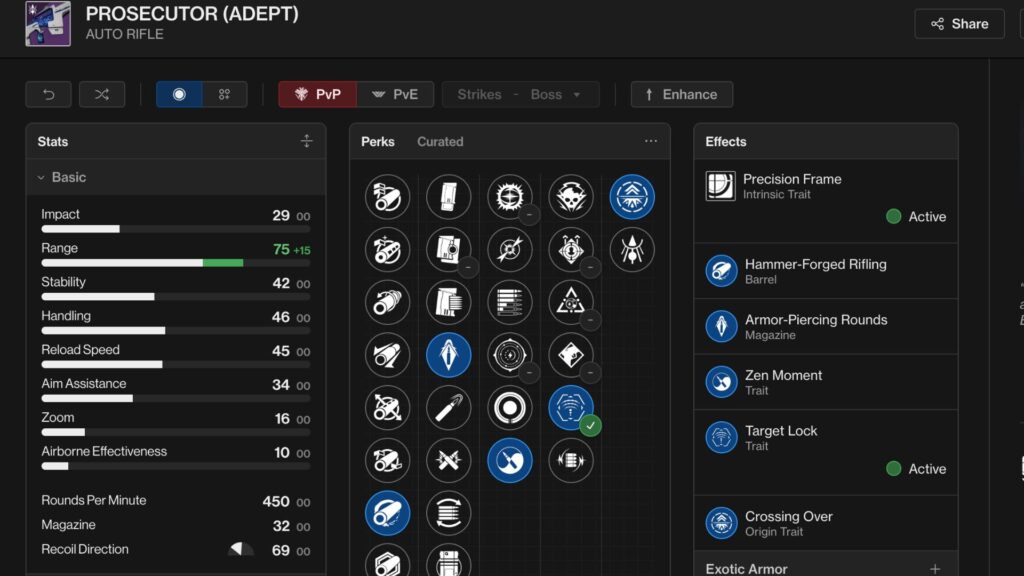 destiny 2 prosecutor god roll
