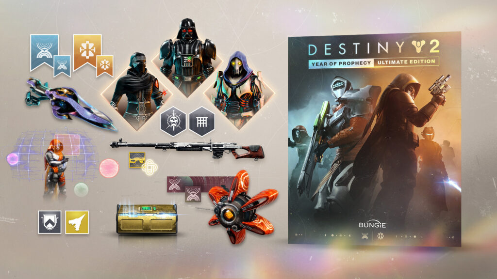 The header image for the Year of Prophecy Ultimate Bundle in Destiny 2.