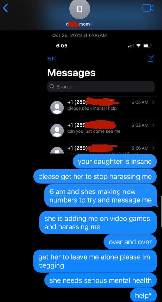 florescent asks Brick's mom to end her daughter's attempts to contact her