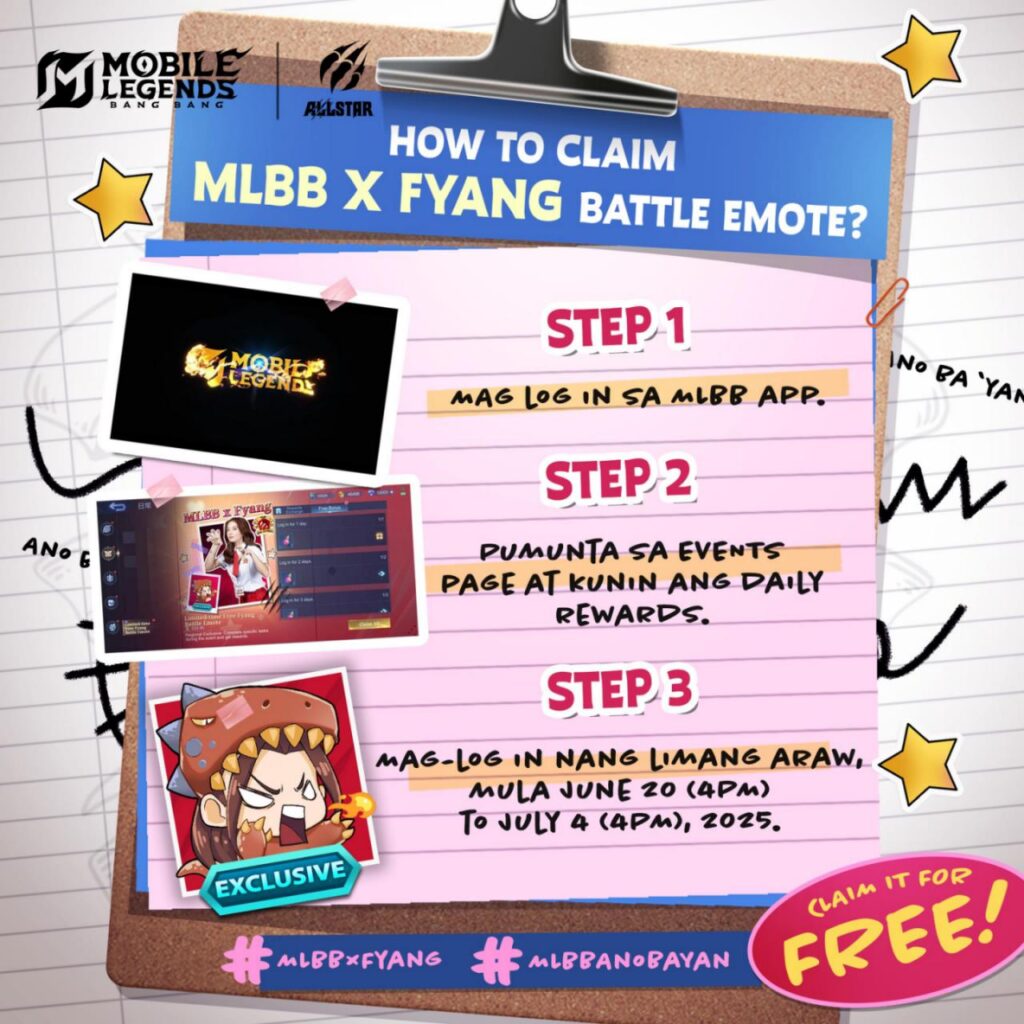 How to claim MLBB x Fyang emote free