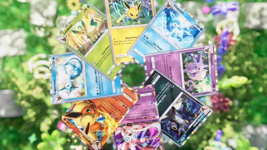 All Eeveelution cards in Pokémon TCG Pocket Eevee Grove