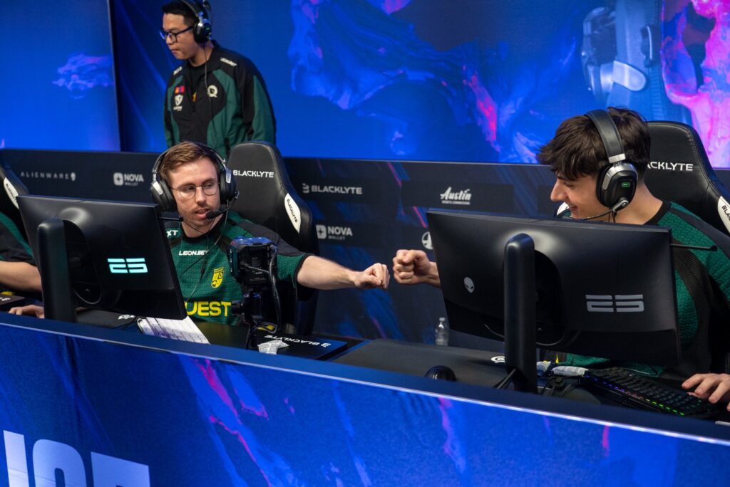 It’s a photo of the Counter-Strike 2 (CS2) esports team FlyQuest during the tournament BLAST.tv Austin Major 2025.