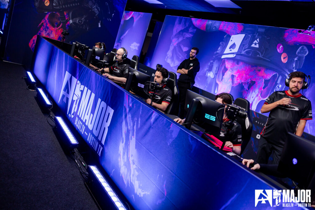 It’s a photo of the CS2 esports team Complexity during a match of Stage 1 at the tournament BLAST.tv Austin Major 2025.