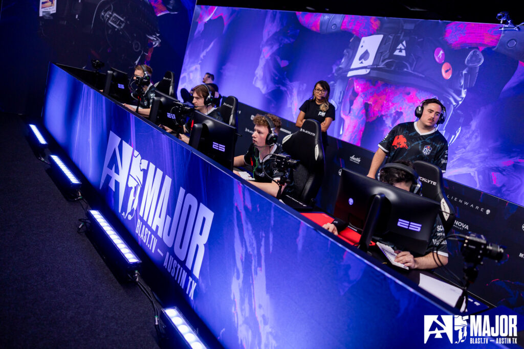 It’s a photo of the Counter-Strike 2 esports team OG during Stage 1 of the tournament BLAST.tv Austin Major 2025.