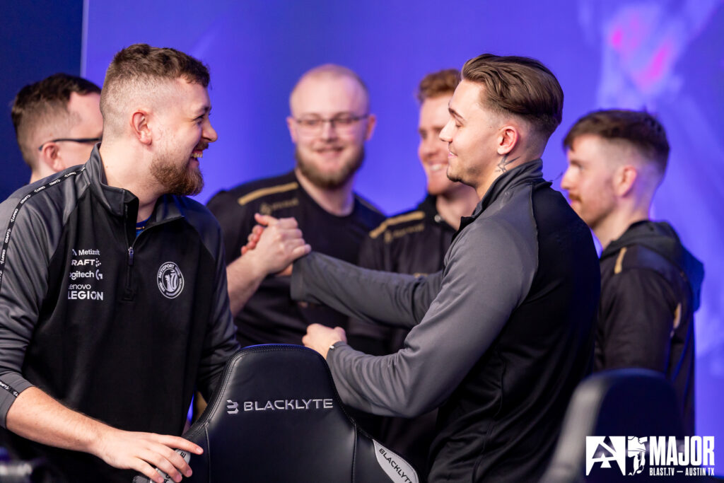 It’s a photo of the CS2 esports team Wildcard during Stage 1 of the tournament BLAST.tv Austin Major 2025.