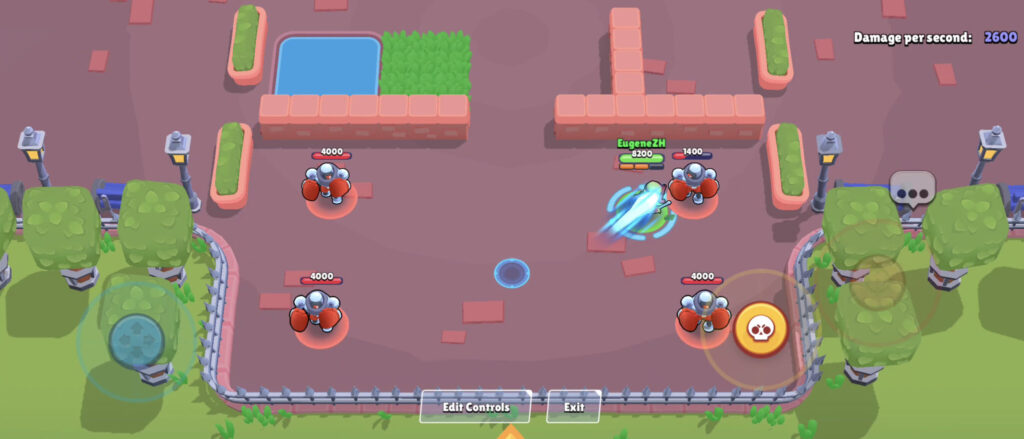 The Brawl Stars screenshot features the main attack of the brawler Alli: for a guide on how to play her in this mobile game.