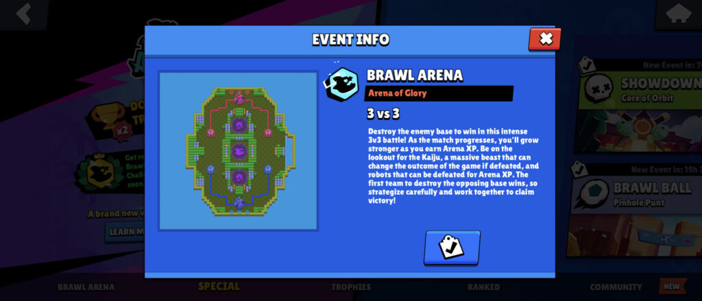 It's a screenshot of the Brawl Mode explanation in the mobile game Brawl Stars