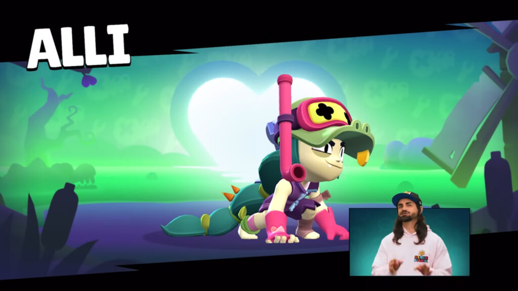 It's a screenshot from Brawl Talk June 2025 - the new character Alli joins Brawl Stars in July.
