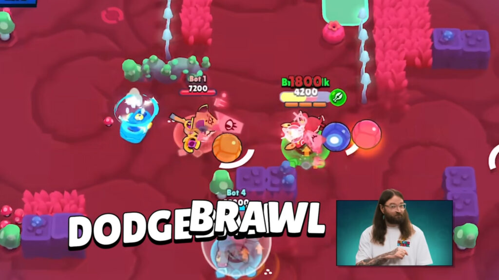 This screenshot from Brawl Talk in June 2025 shows a time-limited game mode in Brawl Stars - Dodge Brawl.