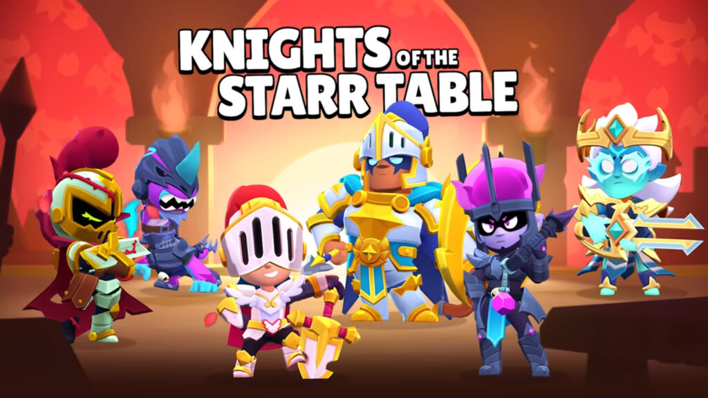 Brawl Stars skins in the Brawl Pass season Knights of the Starr Table.