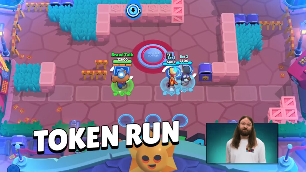 This screenshot from Brawl Talk in June 2025 shows a time-limited game mode in Brawl Stars - Token Run.