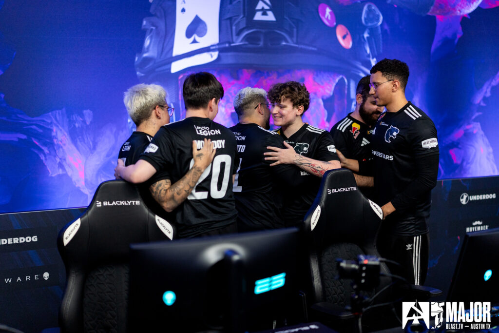 It’s a photo of the Counter-Strike 2 team FURIA at the CS2 esports event BLAST.tv Austin Major.