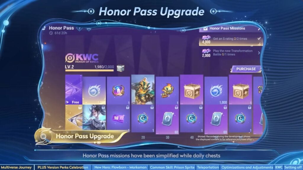 Honor of Kings Plus Pass Redesign