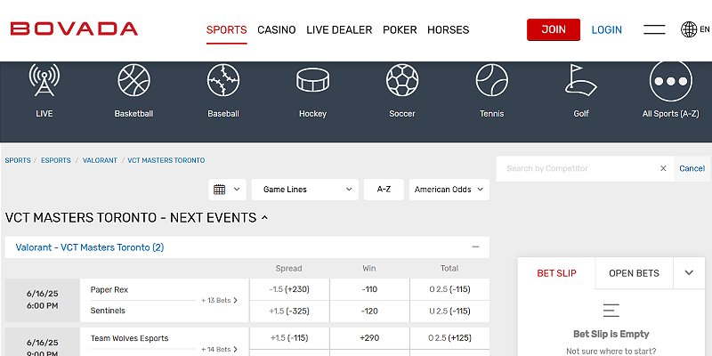 Bovada Sports US - Valorant