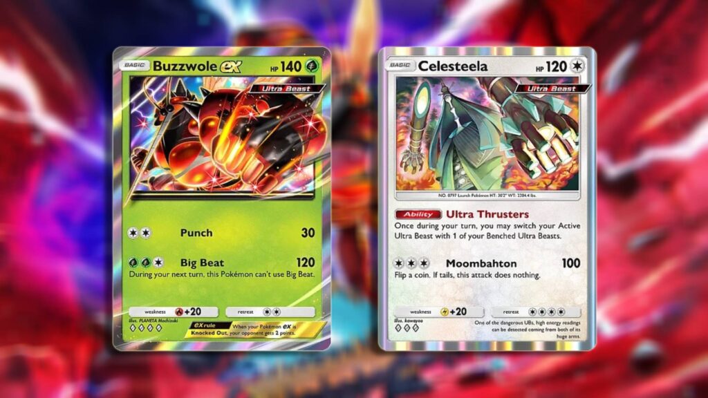 Main cards for the Buzzwole ex deck in Pokémon TCG Pocket