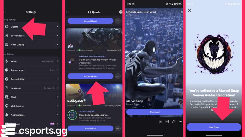Marvel Snap Venom avatar decoration Free Discord avatar decoration